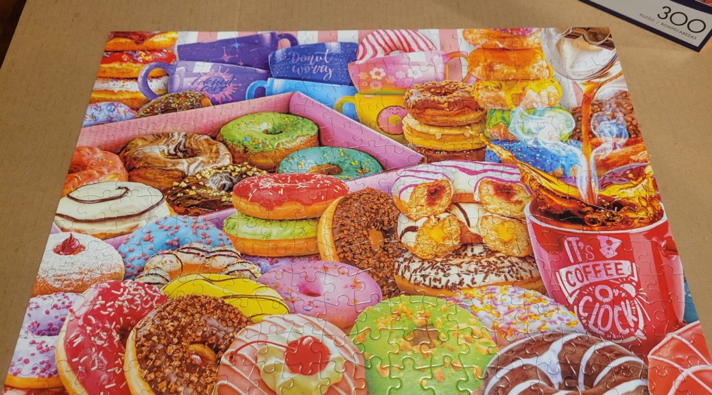 Buffalo Games Donut Worry Be Happy 1000 Piece Jigsaw Puzzle for sale online
